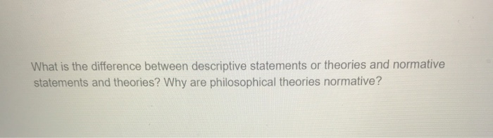 What is the difference between descriptive statements | Chegg.com