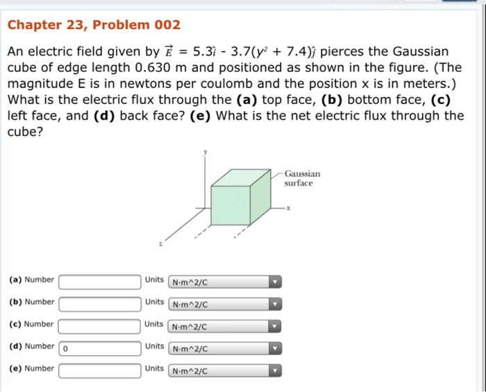 Solved Chapter 23, Problem 002 An electric field given by Ē | Chegg.com