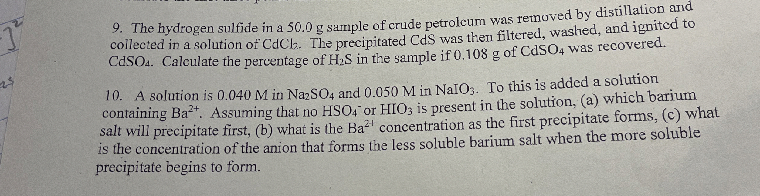 Solved The hydrogen sulfide in a 50.0 ﻿g sample of crude | Chegg.com