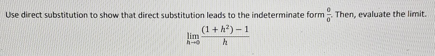 Solved Use direct substitution to show that direct | Chegg.com