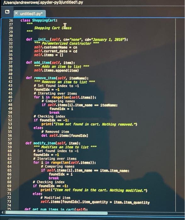 Solved confused on why my code is not outputing certain | Chegg.com