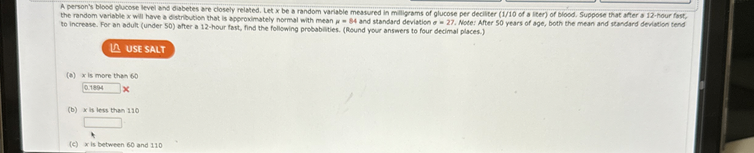 Solved A person's blood glucose level and diabetes are