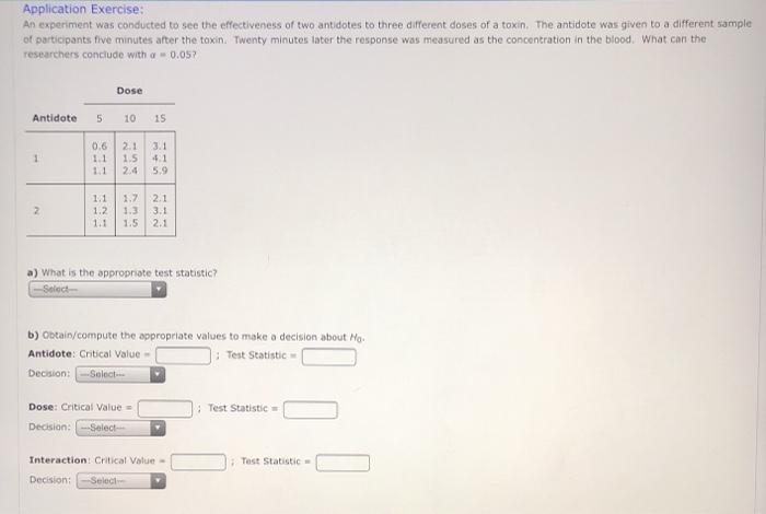Solved Application Exercise An experiment was conducted to | Chegg.com