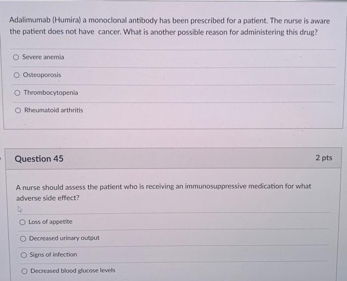 Solved Adalimumab (Humira) a monoclonal antibody has been