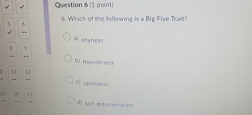 Solved Question 6 1 ï Point 6 ï Which Of The Following Is A Chegg