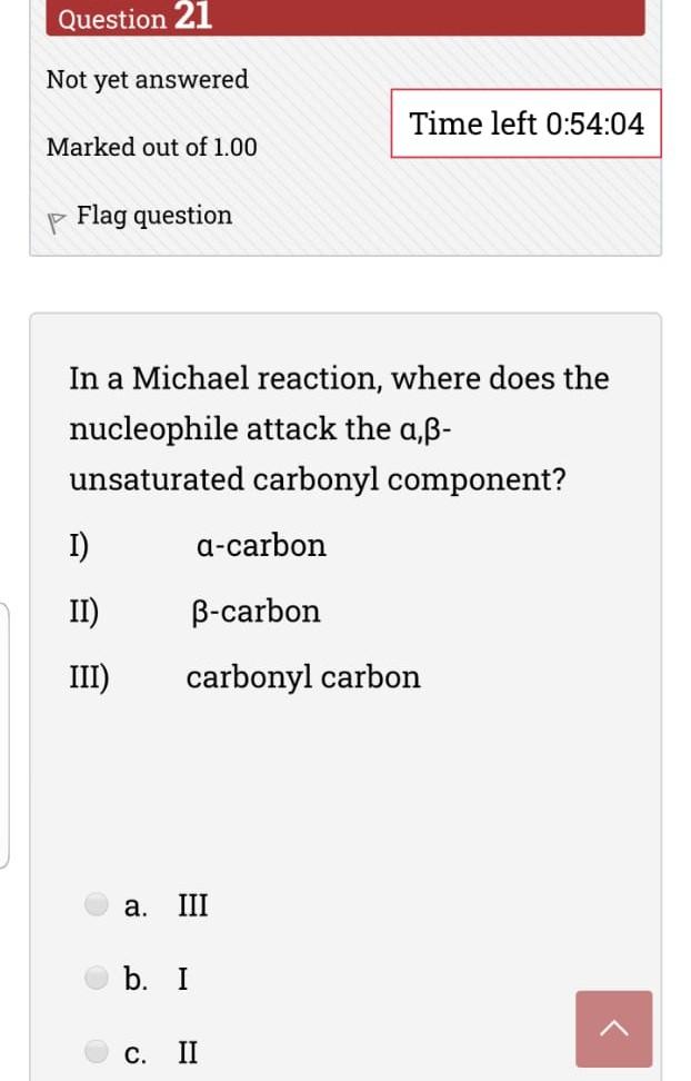 Question 21 Not Yet Answered Time Left 0 54 04 Marked Chegg Com