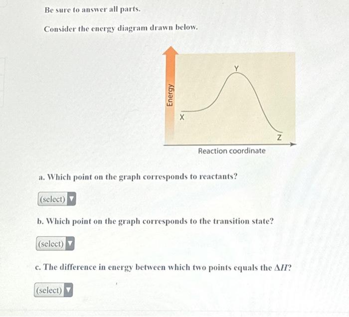 Solved Be sure to answer all parts. Consider the energy | Chegg.com