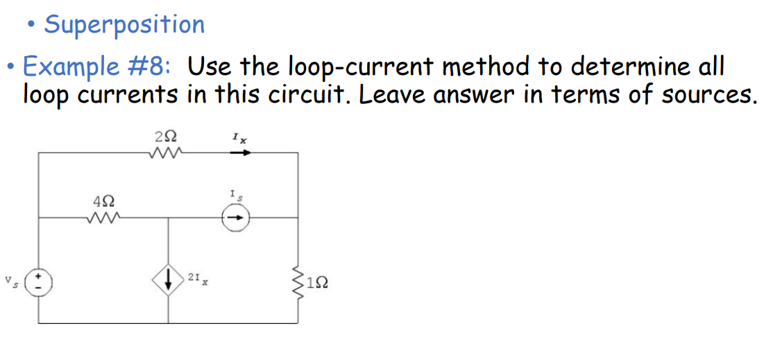 Solved Example #8: Use the loop-current method to determine | Chegg.com