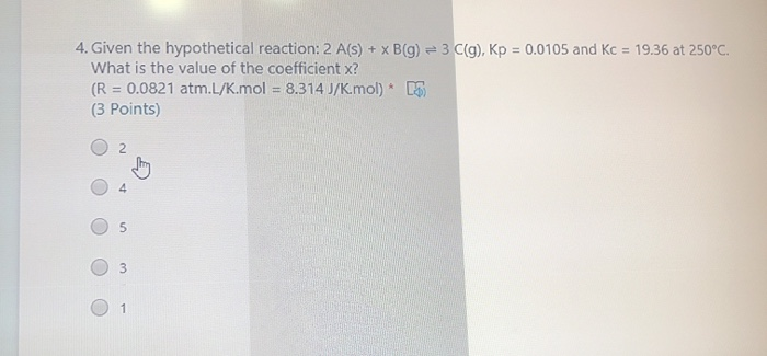 Solved 4 Given The Hypothetical Reaction 2 A S X B G Chegg Com