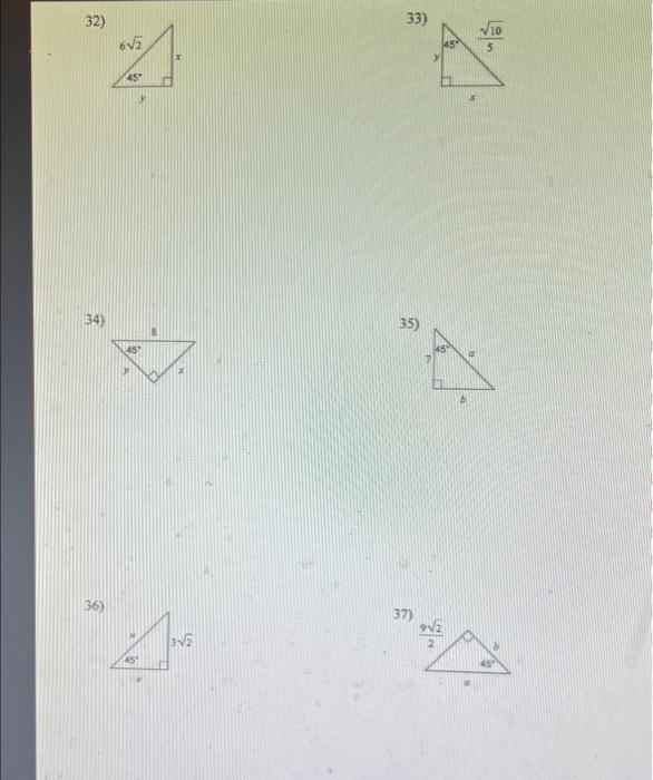 Solved find the missing side lengths leave your answers as | Chegg.com