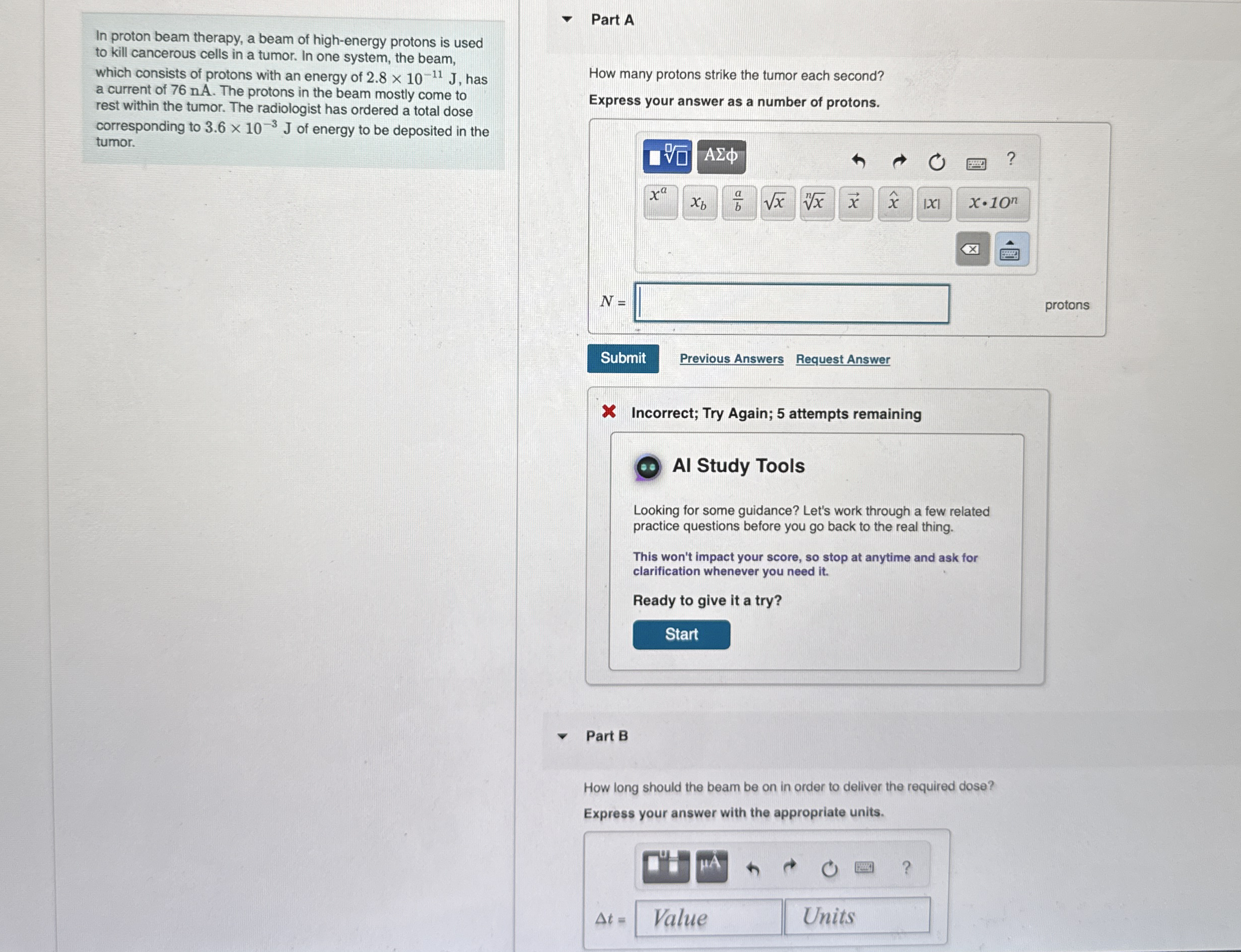 Solved In proton beam therapy, a beam of highenergy protons