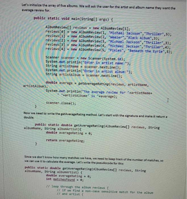 Solved arrays practice part 1 these problems will involve chegg