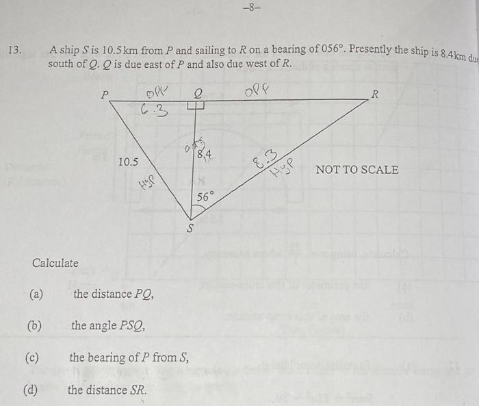 Solved south of Q.Q is due east of P and also due west of R. | Chegg.com