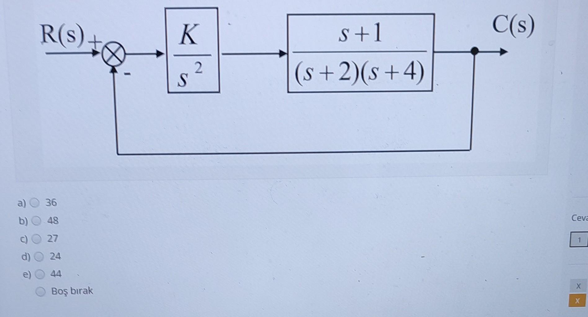 Solved A) 36 B) 48 D) 24 E) 44 Boş Birak | Chegg.com