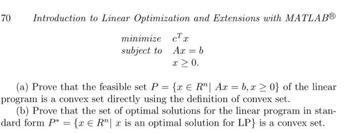 Solved Consider a linear program in standard form 70 | Chegg.com