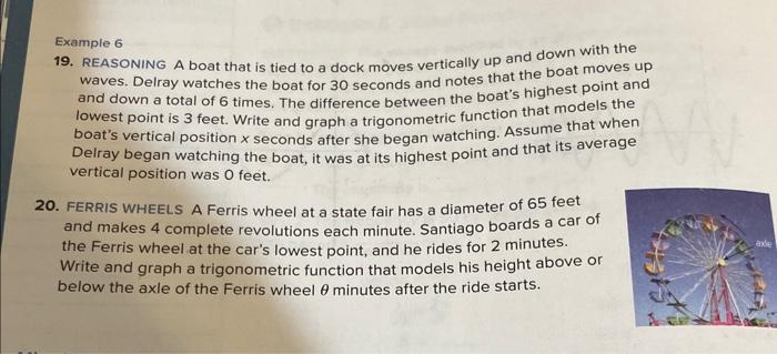 Solved Example 6 19. REASONING A boat that is tied to a dock | Chegg.com