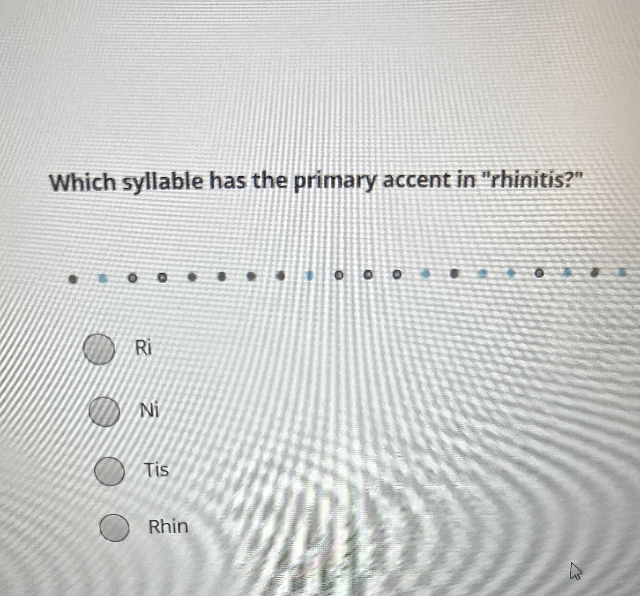 Solved Which syllable has the primary accent in