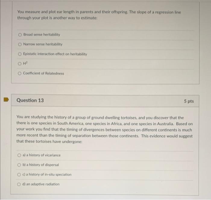 Solved You measure and plot ear length in parents and their | Chegg.com