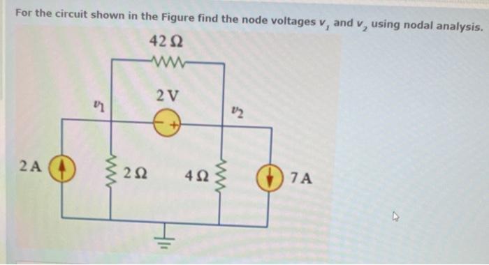 Solved For the circuit shown in the Figure find the node | Chegg.com