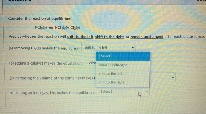 Solved Question 3 1 pts Consider the reaction at | Chegg.com