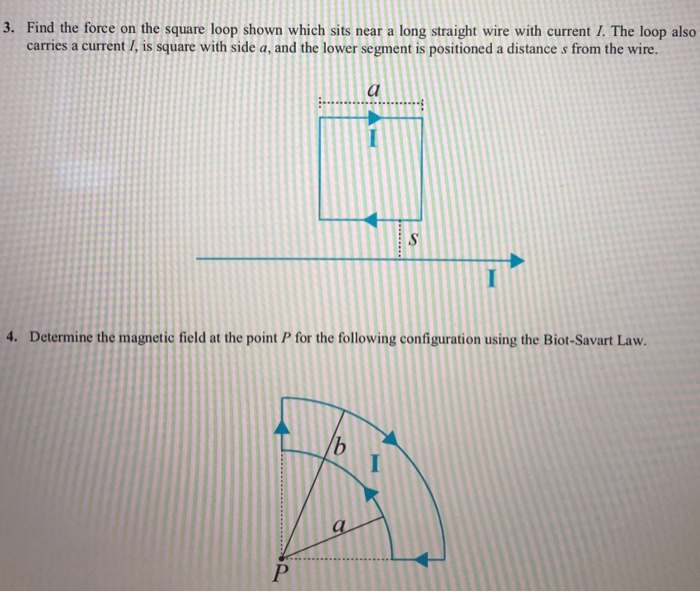 Solved 3. Find the force on the square loop shown which sits | Chegg.com