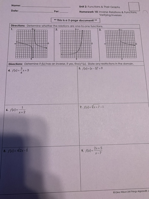 All Things Algebra Unit 7 Homework 5 Answer Key Geometry