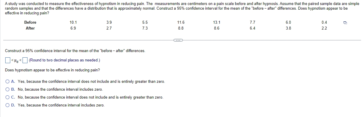 Solved A study was conducted to measure the effectiveness of | Chegg.com