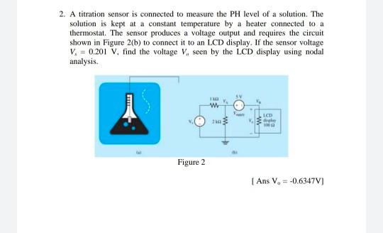 Solved 2. A titration sensor is connected to measure the PH | Chegg.com