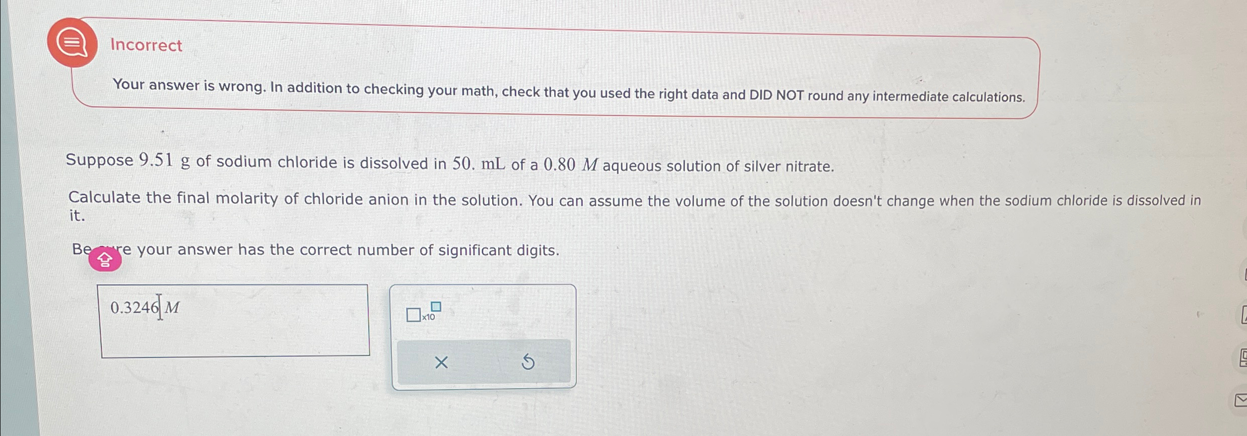 Solved Suppose 9 51g ﻿of Sodium Chloride Is Dissolved In