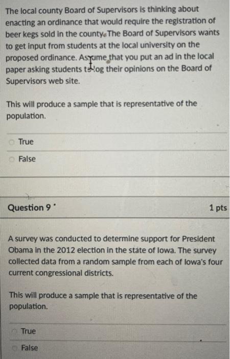 Solved The local county Board of Supervisors is thinking | Chegg.com