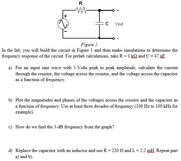 Solved R W S Vout Figure 1 In The Lab You Will Buil Chegg Com