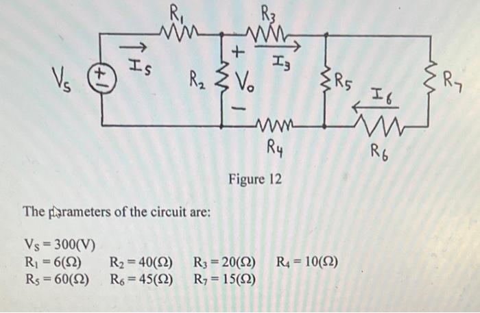 Solved The Parameters Of The Circuit Are: VS=300( | Chegg.com