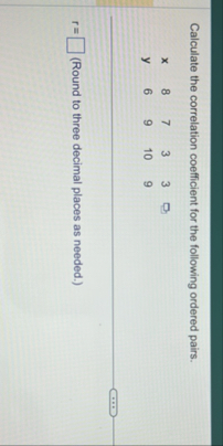 Solved Calculate the correlation coefficient for the | Chegg.com