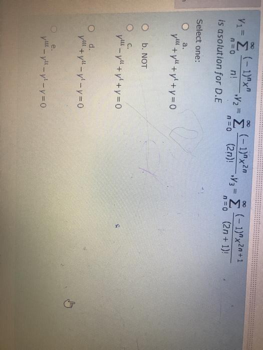 Solved 2 1 X V2 N 0 N Is Asolution For D E V E Chegg Com