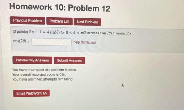 Solved Homework 10: Problem 12 Previous Problem Problem List | Chegg.com