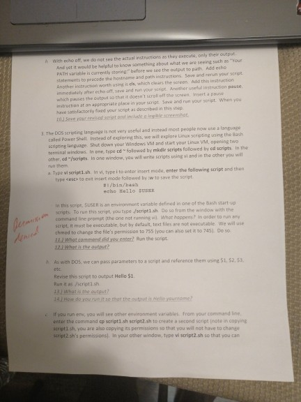 Solved With echo off, we do not see the actual instructions | Chegg.com