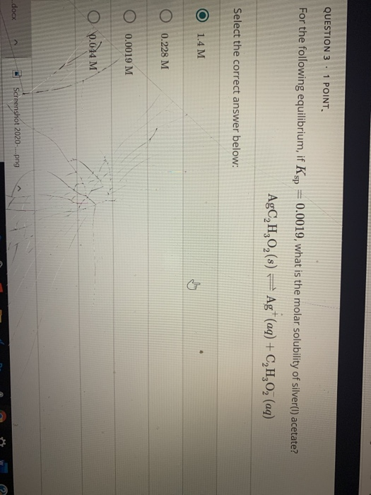 Solved QUESTION 3.1 POINT. For The Following Equilibrium, If | Chegg.com