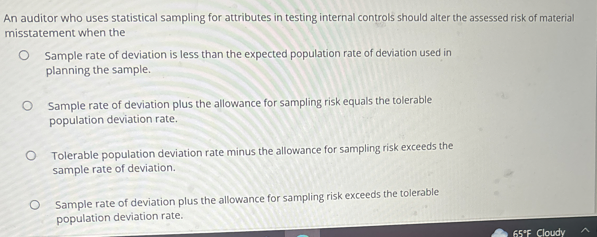 Solved An auditor who uses statistical sampling for | Chegg.com