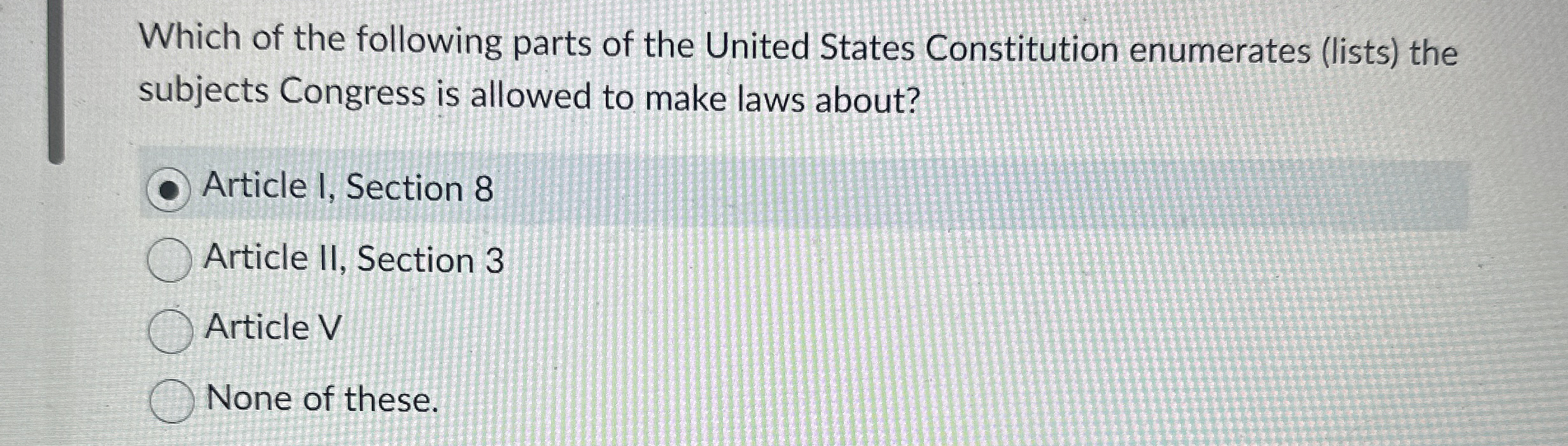 Solved Which of the following parts of the United States | Chegg.com