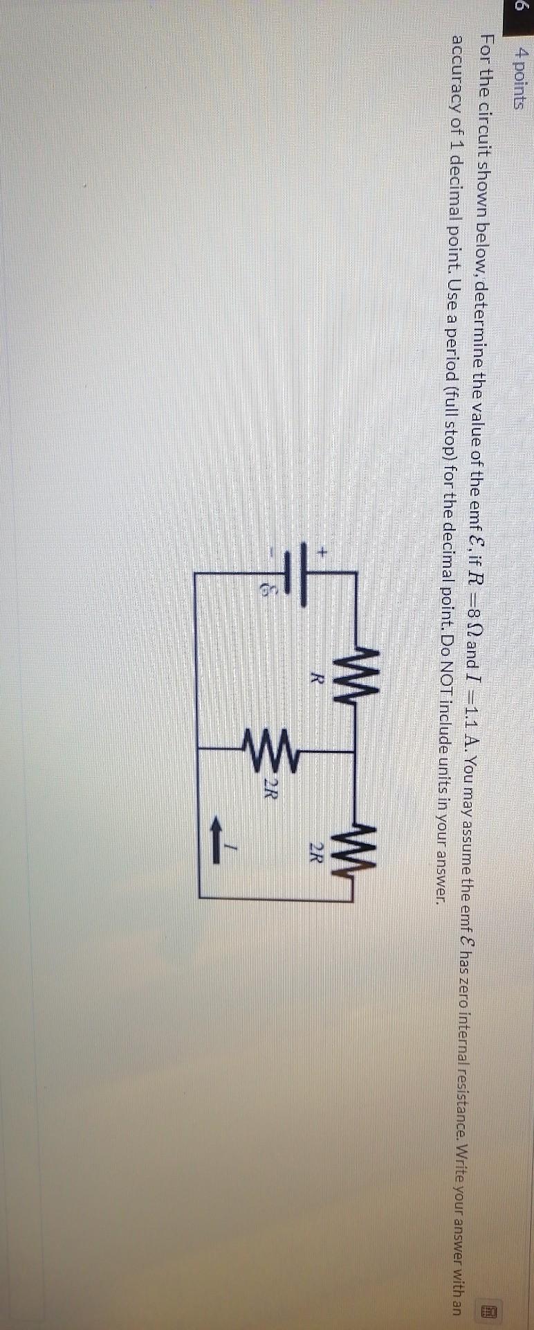 Solved 6 4 points For the circuit shown below, determine the | Chegg.com