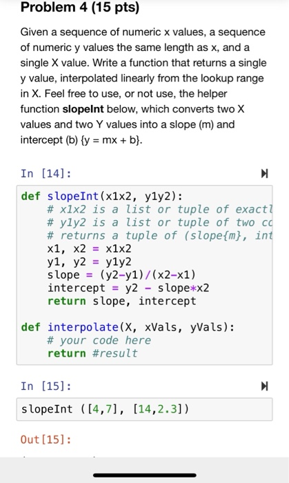 Solved Problem 4 (15 pts) Given a sequence of numeric x | Chegg.com
