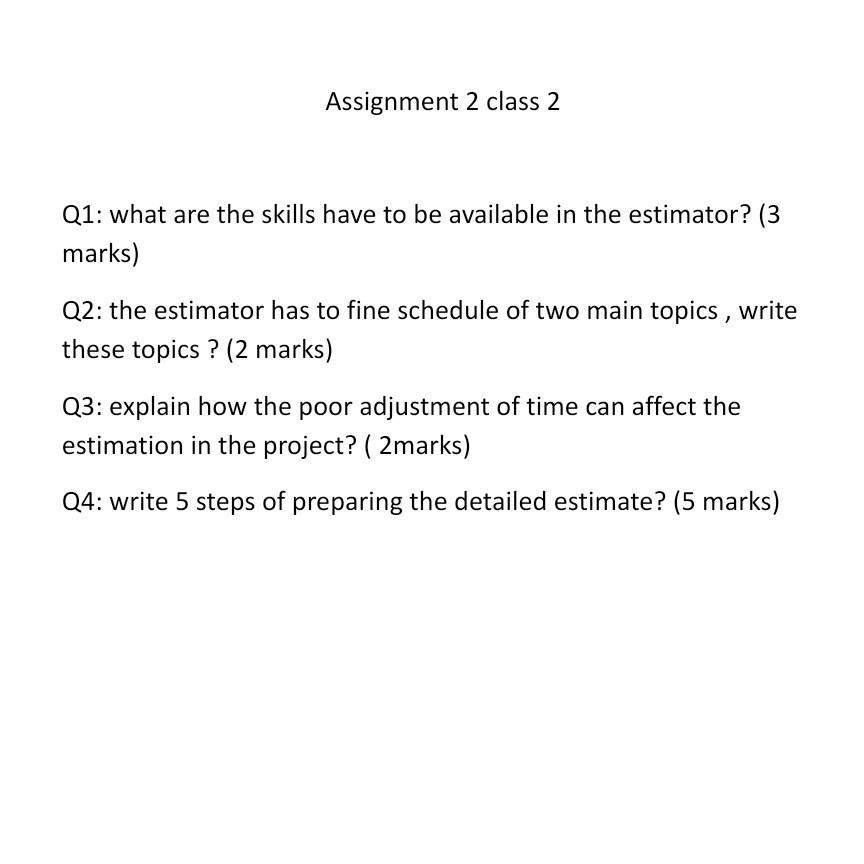 Solved Assignment 2 class 2 Q1: what are the skills have to | Chegg.com