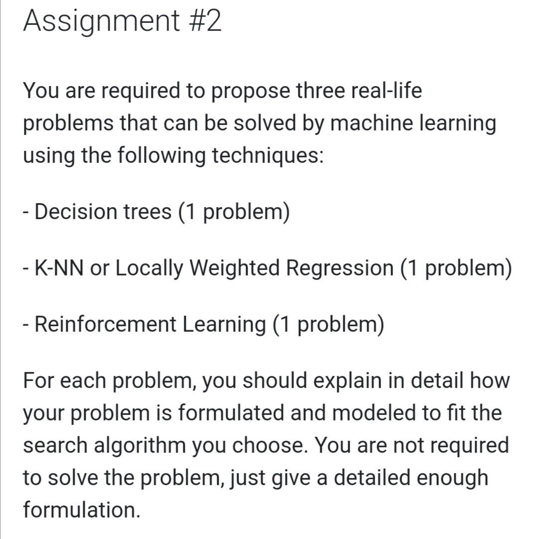 Solved Assignment #2 You Are Required To Propose Three | Chegg.com