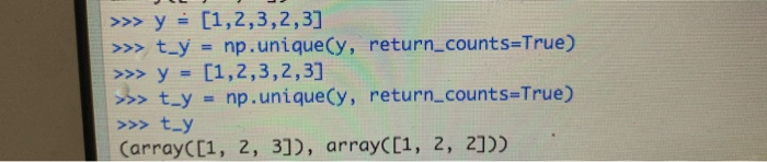 Solved in python, i want to do count for repeated numbers. | Chegg.com