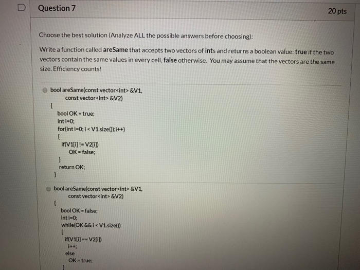 Solved Question 1 10 pts Given the function definition | Chegg.com