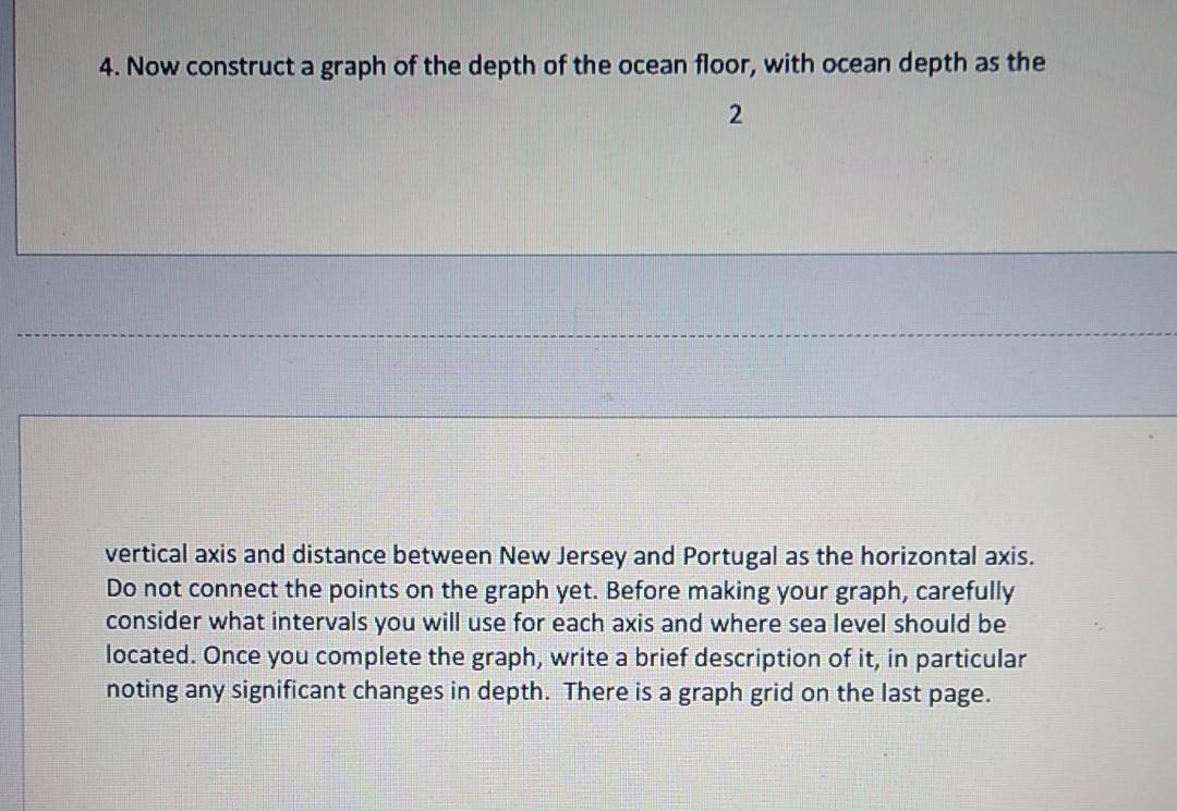 Solved Part 2: Mapping the Ocean Floor Read the information | Chegg.com
