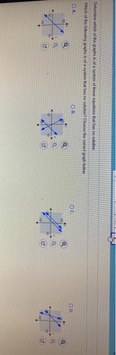 Solved Determine which of the graph is of a wstem of linear | Chegg.com