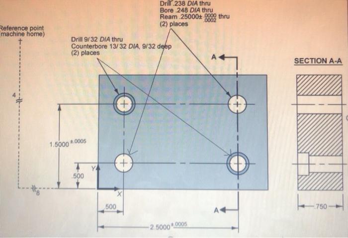 Solved 5. Write a CNC program using the following general | Chegg.com