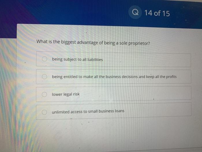 solved-q-14-of-15-what-is-the-biggest-advantage-of-being-a-chegg