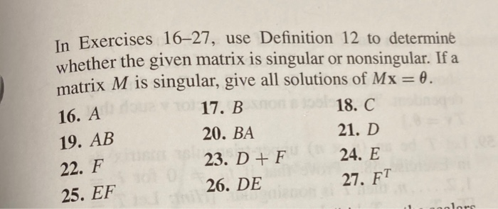 Solved 4 Exercises The Vectors Listed In Eq 10 Are Us Chegg Com